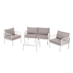 Ensemble de conversation d'extérieur modulaire 5 pièces Roomfitters avec table basse et coussins épais