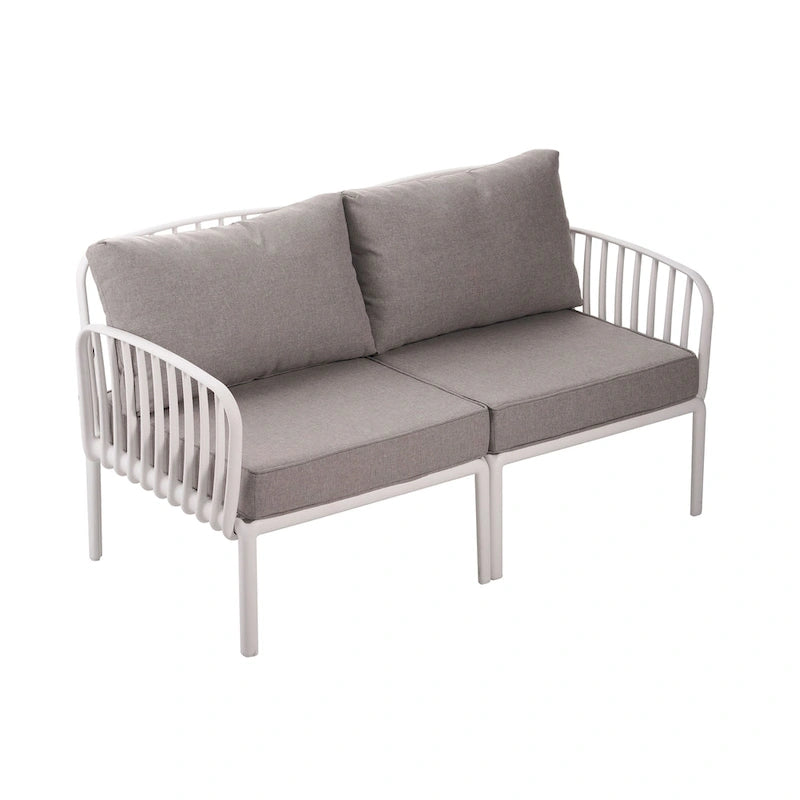 Ensemble de conversation d'extérieur modulaire 5 pièces Roomfitters avec table basse et coussins épais