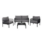 Ensemble de conversation d'extérieur modulaire 5 pièces Roomfitters avec table basse et coussins épais