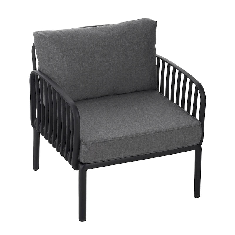 Ensemble de conversation d'extérieur modulaire 5 pièces Roomfitters avec table basse et coussins épais
