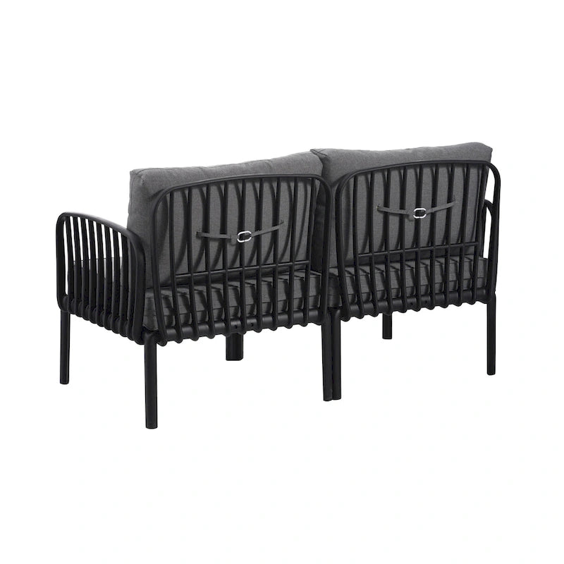 Ensemble de conversation d'extérieur modulaire 5 pièces Roomfitters avec table basse et coussins épais