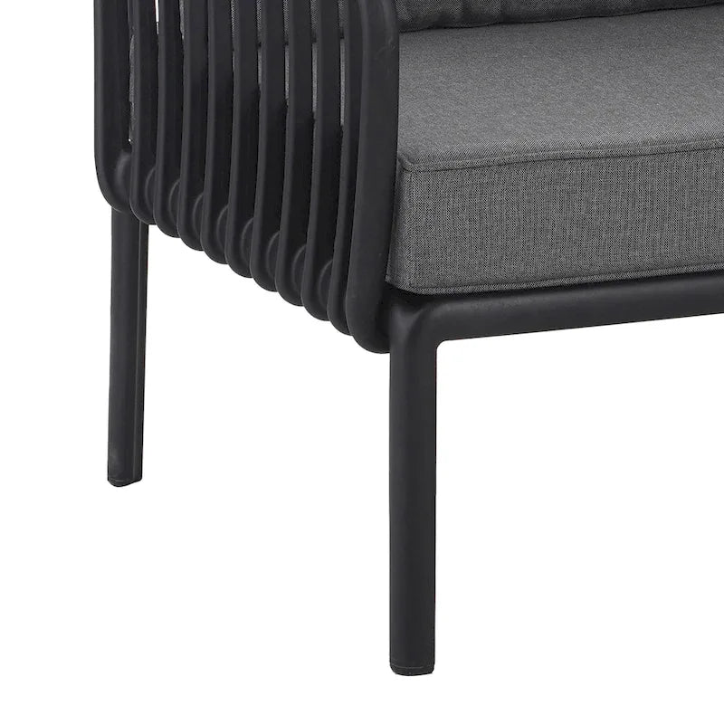 Ensemble de conversation d'extérieur modulaire 5 pièces Roomfitters avec table basse et coussins épais