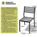 Ensemble de salle à manger d'extérieur 7 pièces avec chaises empilables et table de salle à manger avec trou pour parasol