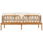 Ensemble de canapés de patio 3 pièces en bois d'acacia et corde pour l'extérieur