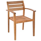 Ensemble de salle à manger d'extérieur en bois de 7 pièces, mobilier de terrasse toutes saisons avec table rectangulaire, 6 chaises et 1 banc