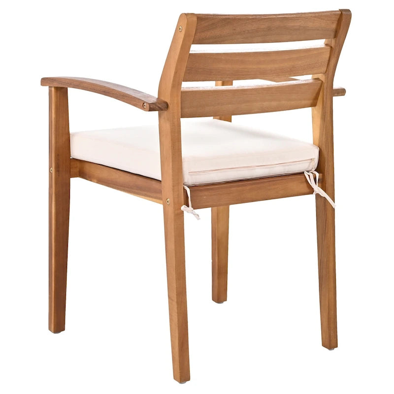 Ensemble de salle à manger d'extérieur en bois de 7 pièces, mobilier de terrasse toutes saisons avec table rectangulaire, 6 chaises et 1 banc