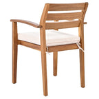 Ensemble de salle à manger d'extérieur en bois de 7 pièces, mobilier de terrasse toutes saisons avec table rectangulaire, 6 chaises et 1 banc