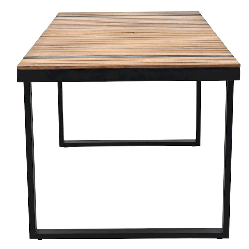 Ensemble de salle à manger d'extérieur 7 pièces avec table et chaises de patio et coussins amovibles
