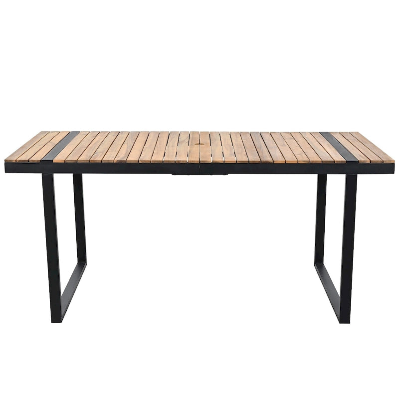 Ensemble de salle à manger d'extérieur 7 pièces avec table et chaises de patio et coussins amovibles