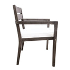 Table et chaises de salle à manger d'extérieur en bois d'acacia, idéales pour la terrasse