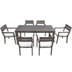 Ensemble de salle à manger d'extérieur en bois d'acacia, parfait pour le patio, le balcon ou le jardin.