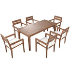 Ensemble de salle à manger d'extérieur en bois d'acacia, parfait pour le patio, le balcon ou le jardin.