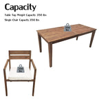 Ensemble de salle à manger d'extérieur en bois d'acacia, parfait pour le patio, le balcon ou le jardin.