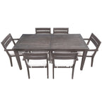 Ensemble de salle à manger d'extérieur en bois d'acacia, parfait pour le patio, le balcon ou le jardin.