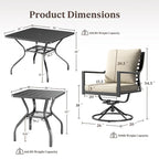 Chaise Balancelle de Jardin avec Coussins Beiges