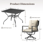 Chaise Balancelle de Jardin avec Coussins Beiges