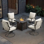 Chaise Balancelle de Jardin avec Coussins Beiges