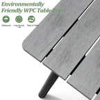 Table de salle à manger rectangulaire d'extérieur en aluminium de 7/9 pièces avec trou pour parasol et chaises pliantes incluses