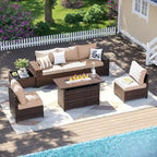 Ensemble de mobilier de jardin, Ensemble de canapé sectionnel d'extérieur