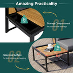 Ensemble de canapé d'extérieur 4 pièces avec coussins imperméables et conception durable en fer et bois