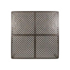 Table à manger d'extérieur Riley, treillis métallique noir brillant, carrée 155 cm