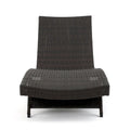 Mach Chaise Lounger, Dark Brown Rattan Wicker Frame, Outdoor, 79 Inch