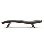 Chaise longue Mach, cadre en osier de rotin marron foncé, extérieur, 200 cm