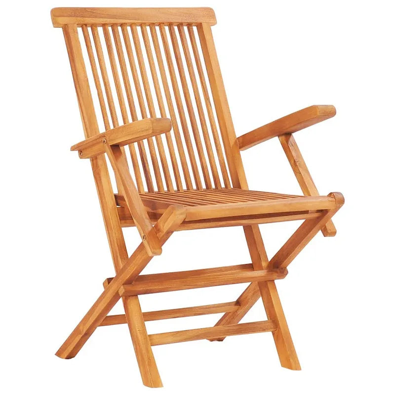 Ensemble de salle à manger d'extérieur Sam 7 pièces, 6 chaises pliantes, bois de teck marron