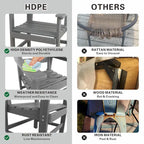 Ensemble de salle à manger d'extérieur 7 pièces, mobilier de jardin pour terrasse résistant aux intempéries avec 6 chaises, ensemble table et chaises de jardin d'extérieur
