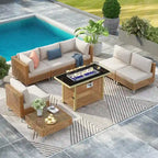 Ensemble de conversation de patio avec foyer-table au propane de 60 000 BTU, table d'appoint