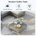 Ensemble de conversation de patio avec foyer-table au propane de 60 000 BTU, table d'appoint