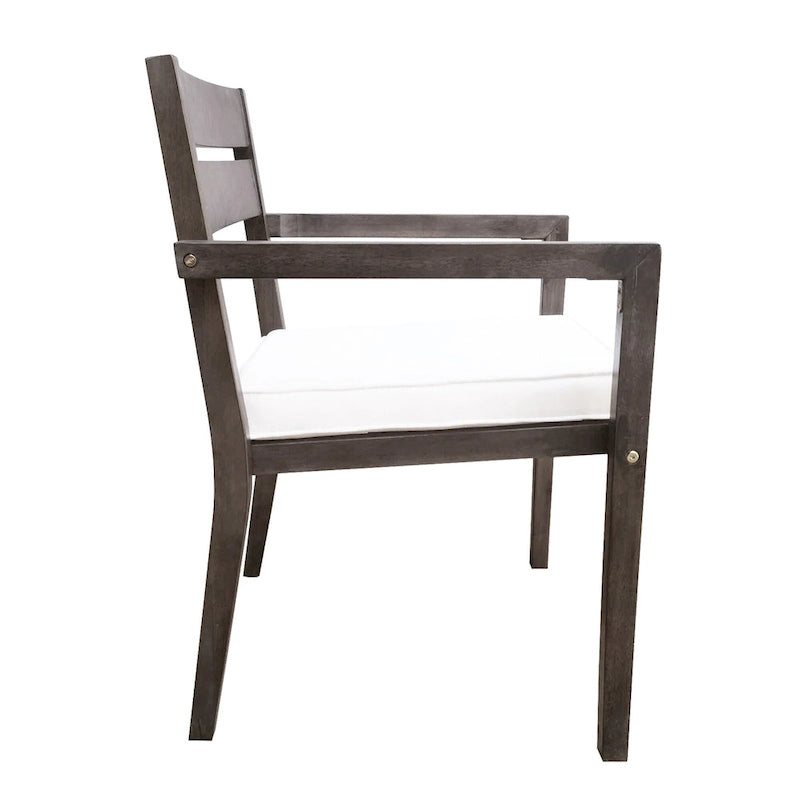 Ensemble de 7 tables et chaises d'extérieur en bois d'acacia pour patio