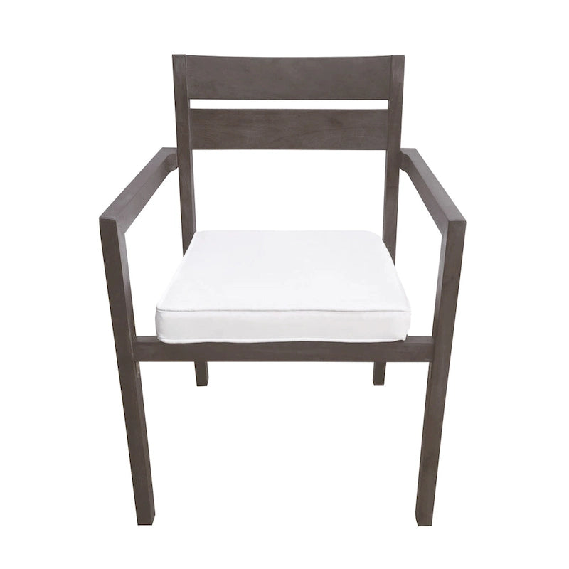 Ensemble de 7 tables et chaises d'extérieur en bois d'acacia pour patio