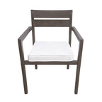 Ensemble de 7 tables et chaises d'extérieur en bois d'acacia pour patio