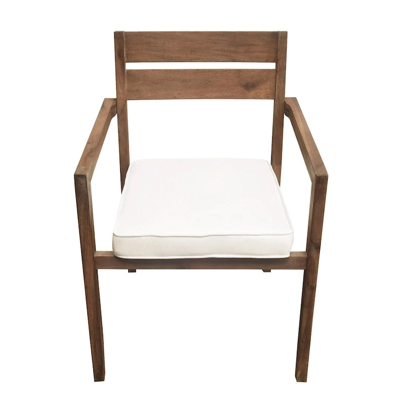 Ensemble de 7 tables et chaises d'extérieur en bois d'acacia pour patio