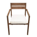 Ensemble de 7 tables et chaises d'extérieur en bois d'acacia pour patio