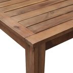 Ensemble de 7 tables et chaises d'extérieur en bois d'acacia pour patio