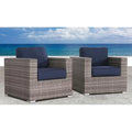 Wicker Club Chair Sunbrella (Excluding the table)