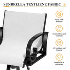 Ensemble de bar 3/5 pièces avec tabourets pivotants en aluminium, Sunbrella et Textilene
