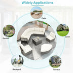 Ensemble de meubles de patio en rotin avec coussins et table basse