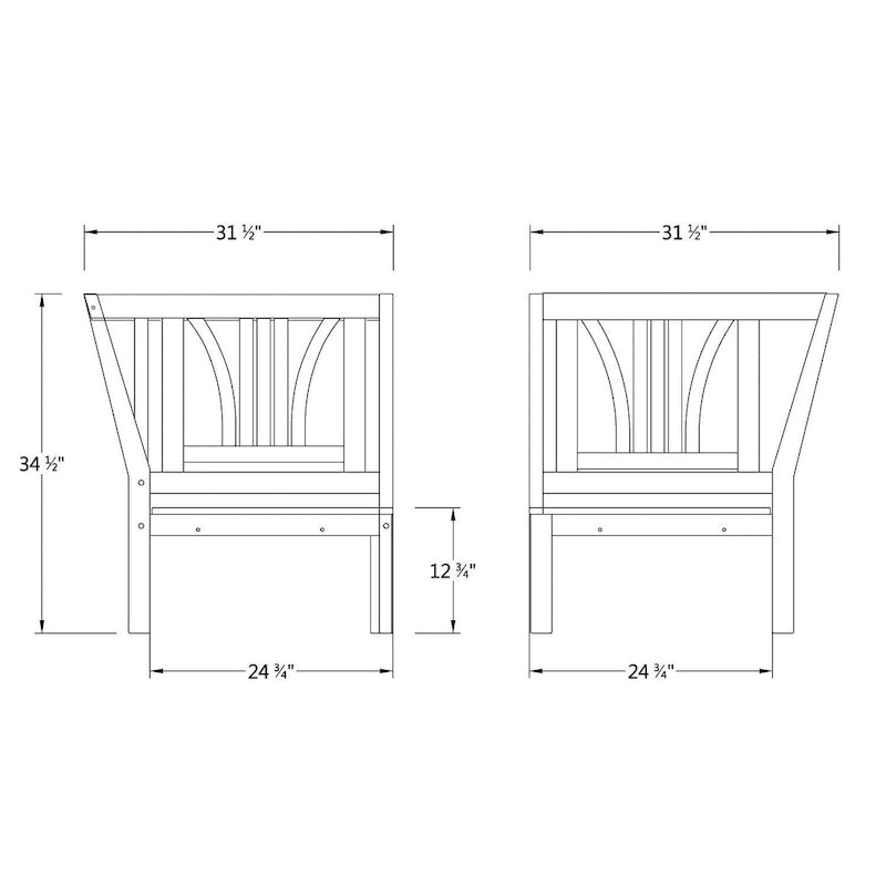 Ensemble sectionnel de patio en teck Cambridge Casual Lowell 6 pièces avec coussins
