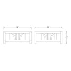 Ensemble sectionnel de patio en teck Cambridge Casual Lowell 6 pièces avec coussins