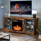 Meuble TV cheminée Bossin 58" avec foyer électrique 18", centre de divertissement moderne pour téléviseurs 65", console TV