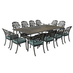 Ensemble de salle à manger Manasquan 13 pièces en aluminium couleur canon de fusil par Havenside Home