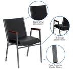 Chaise empilable robuste avec accoudoirs - 21P x 21L x 31H