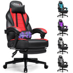 Chaise de jeu style course BOSSIN, fauteuil gamer grande taille 300 lb, chaise d'ordinateur à dossier haut