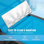 Chaises longues d'extérieur, chaises longues de patio en aluminium avec 5 positions réglables, chaises longues de piscine pliantes inclinables