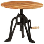 vidaXL Table d'appoint Table basse ronde Bout de canapé Bois massif et fonte