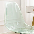 Chaise de bureau à roulettes sans accoudoirs, réglable en hauteur, en acrylique pivotant