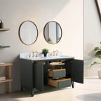 Meuble-lavabo Vanity Art avec évier en céramique et dessus en marbre reconstitué